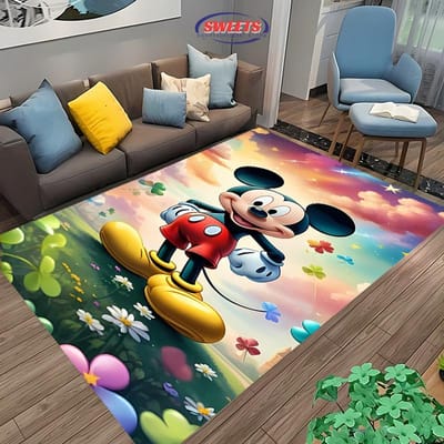 Nieuw bij Disney Mickey Mouse Tapijt! Slaapkamer Woonkamer Bedmat, Antislip Exquise Huisdecoratie, Duurzaam Machinewasbaar Kleed Cadeau 40x60cm (16x24in)