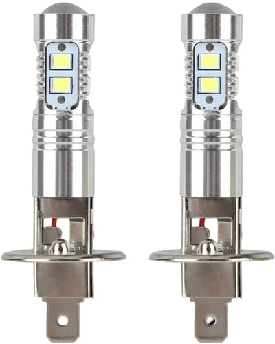 H1 LED Mistlamp Lampen 100W – Auto LED Lamp voor Mistlicht – 360° Verlichting – Met Driver – H1 Fitting – Set van 2 – Geschikt voor Auto Mistlampen (Controleer aansluiting)