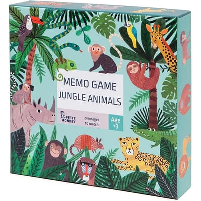 Petit Monkey Memo Game Jungle animals 48 stks / 3jr+