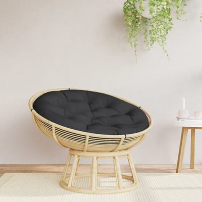 vidaXL - Zitkussen - rond - Ø - 100x11 - cm - oxford - stof - zwart