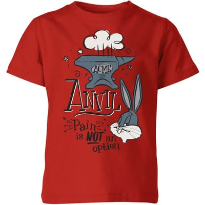 Looney Tunes ACME Anvil Kids' T-Shirt - Red - 98/104 (3-4 jaar)