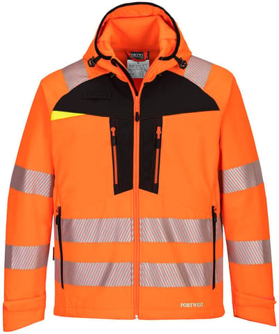 Portwest DX4 Hi-Vis Softshell (3L) DX475 - Oranje/Zwart - 4XL