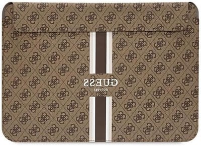 Laptop Sleeve - Laptoptas Hoes - Apparaat Beschermen - Gestreept Patroon - 14 inch - Bruin