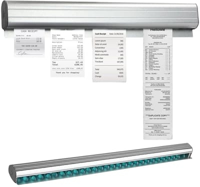 Dailygoods- Bestekhouder 30cm - Aluminium Bestekhouder - Zelfklevend - Duurzaam - Geschikt voor Kantoor/Kitchen - Weerbestendig - Orderhouder