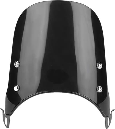Motorfiets Windscherm - Voorruit Deflector - Comfortabel Rijden - Krasbestendig Duurzaam - 28 x 19 x 7 cm - Zwart