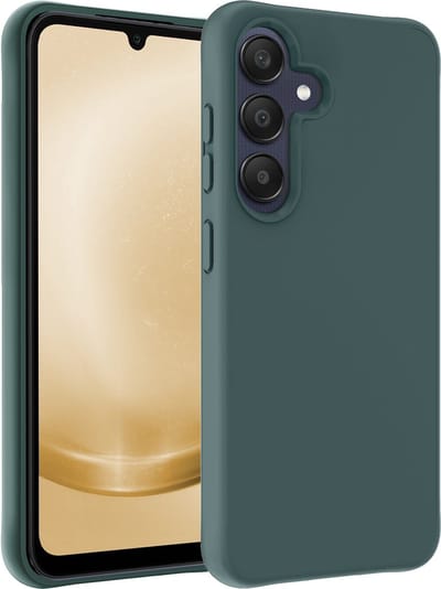Hoesje - Geschikt voor Samsung Galaxy A25 - Sterk & Shockproof - Hoes Cover - Siliconen Case - Telefoonhoesjes - Donkergroen