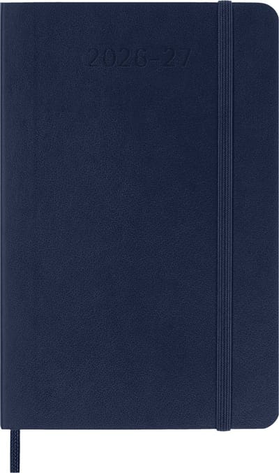 Moleskine 18 Maanden Agenda - 2026/27 - Wekelijks - Pocket - Zachte Kaft - Saffier Blauw