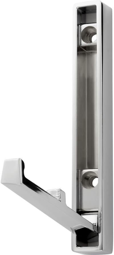 SOTECH Klaphaak VALVOLE Hoogte: 120 x Breedte: 16 mm Gepolijst chroom, moderne kapstokhaak van gegoten zink, ruimtebesparende kapstok ideaal voor caravans