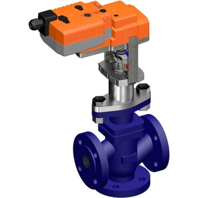Belimo 3-Weg Klepafsluiter DN15 Flens 20mm Slag Kvs4 24VAC/DC Fail-Safe 150s 2-10V 1000N IP54 H7015X4-S2/NVK24A-SR-TPC