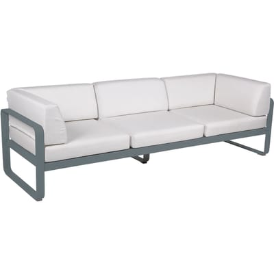 Fermob BELLEVIE club sofa 3 zits - 26 stormgrijs mat - 81 witgrijs