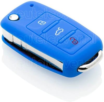 Autosleutel Hoesje geschikt voor Audi - SleutelCover - Silicone Autosleutel Cover - Sleutelhoesje Blauw
