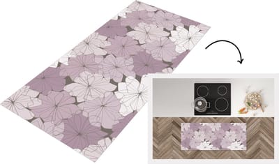 Keukenloper - Loper keuken - Patroon - Bloemen - Minimalisme - 120x50 cm - Keukenloper vinyl