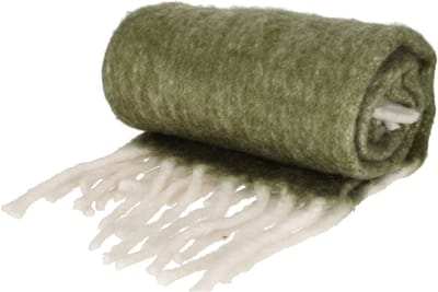 Jens Living Mohair Plaid Danny - Woondeken 125 X 150cm - Groen - Zacht en Warm