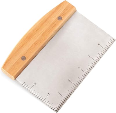YOR® Deegsteker - Deegschraper - Deegsnijder - Zilver - 15cm x 12cm x 1cm