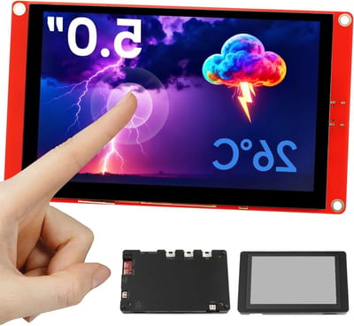 5 Inch HMI RGB TFT LCD Touchscreen met Acryl Case voor ESP32, 800 × 480 Resolutie, Compatibel met Arduino en MicroPython