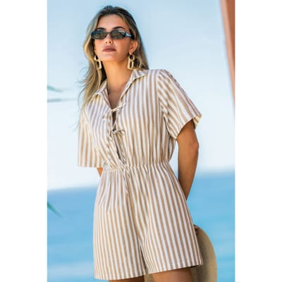 Riviera State gestreepte romper
