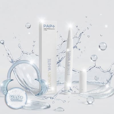 Luxury White Starter Tandenbleek Set - PAP+ Whitening Pen & Mondspreider - Wittere Tanden Thuis - 2ml