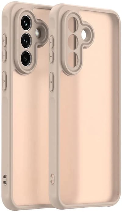Hoesje geschikt voor Samsung Galaxy A37 - Phonesta AirFrost Semi-Transparante Back Cover - Mat Sandstone Beige