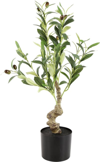 Countryfield Olijf Boom Olea Groen 60 cm – Kunst Olijfboom – Onderhoudsvrije Kamerplant Decoratie