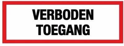 Verboden toegang sticker - 3x - 14,8 x 10,5 cm - toegangsverbod stickers - wit met rood