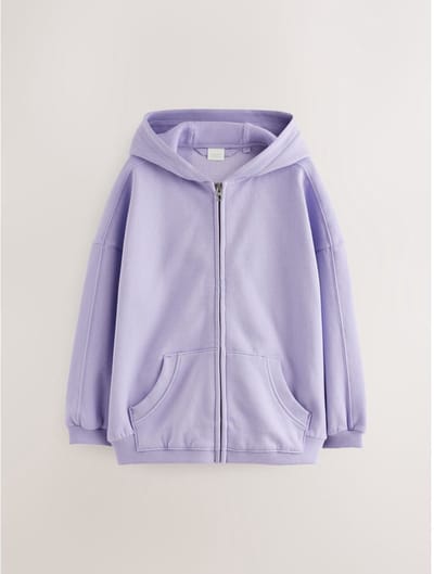 Next - Meisjes - Hoodie met doorlopende rits - Paars