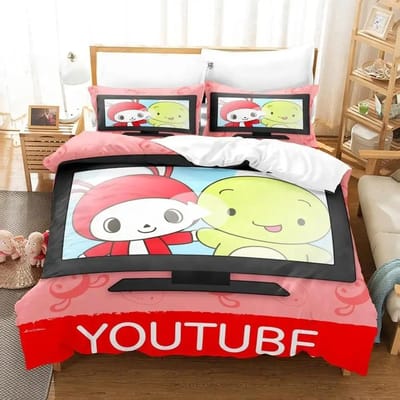 3D Geprint Schattig jj mikey maizen Beddengoedsets Exquise Bedbenodigdhedenset Dekbedovertrek Beddekbedset Luxe Verjaardagscadeau 135X200cm-2pcs