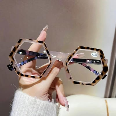 Vintage Oversized Dames Leesbril Nieuwe Trendy Verziende Bril Retro Anti Blauw Licht Presbyopie Dioptrie Bril +1.5 0