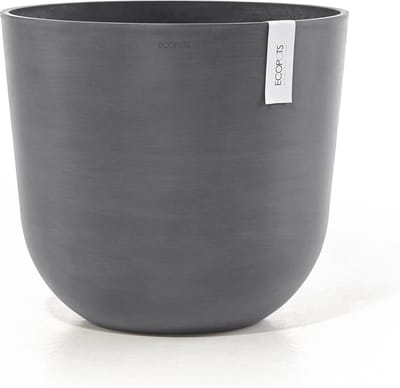 Ecopots Oslo 45 - Grey - Ø45 x H39,4 cm - Ronde grijze bloempot