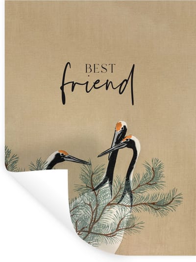 Muurstickers - Sticker Folie - Best friends - Vriendschap - Quotes - Spreuken - Best friend - 30x40 cm - Plakfolie - Muurstickers Kinderkamer - Zelfklevend Behang - Zelfklevend behangpapier - Stickerfolie
