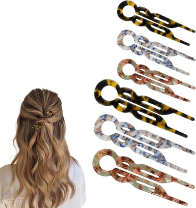 Set van 6 Franse haarspelden voor een stijlvolle haarstijl, perfect voor elke gelegenheid