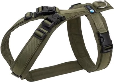 AnnyX Hondentuig - OPEN - Speurtuig - Olijfgroen - maat L - Borstomvang 70-86cm - Gewicht hond 26-38 kg