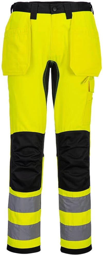 Portwest WX2 Eco Hi-Vis broek met Holsterzakken CD889 - Geel/Zwart - 30