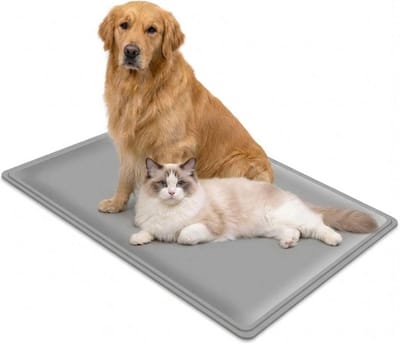 Koelmat voor Honden, Waterdichte en Robuuste Koelmat van 32D Polyester/PVC voor Binnen, Auto en Tuin, Eenvoudig Schoon te Maken, 90 x 60 cm, Ideaal voor Warm Weer en Huisdieren
