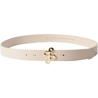 Leren riem met gouden logo op de gesp dames Salsa Jeans