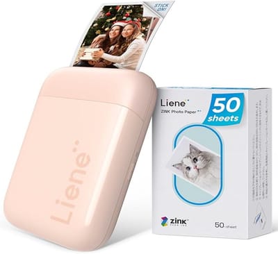Liene - Pearl 2x3 Inch Photo Printer - Inclusief 50 vellen Zink foto papier (Pink)