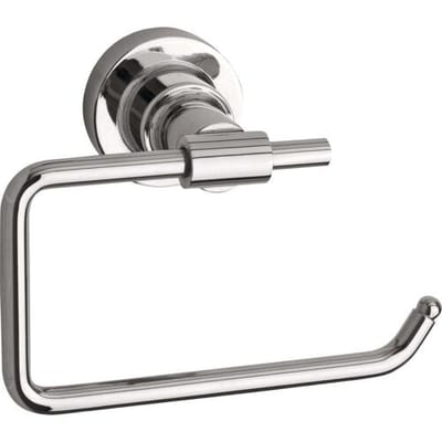 tesa toiletrolhouder LUUP verchroomd badkamer zonder boren incl lijmoplossing – 105x140x75mm