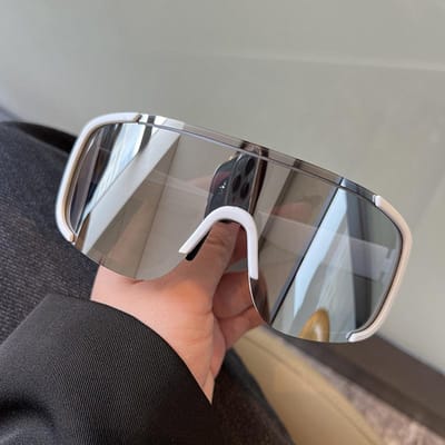 Lunettes de soleil UV Style Y2K pour vélo Résistantes au vent Protection UV pour Hommes et Femmes Style Vintage-Verre Réflecteur Route MULTI