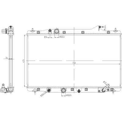 Radiator, motorkoeling NRF 550040