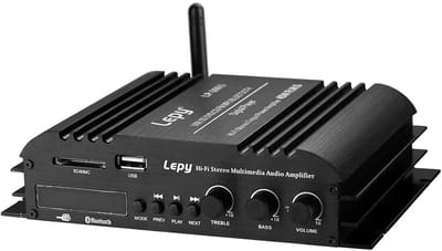 Stereo Versterker - Audio Booster - Muziek Streamen - Bluetooth 4.0 - 4 Kanaals - Zilver