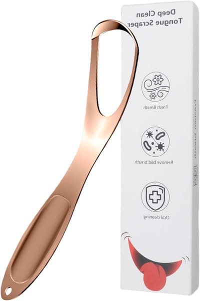 Tongschraper Roestvrijstaal - Ademverfrisser Mond - Frisse Adem - Waaivormig Design - 145 cm - Zilver