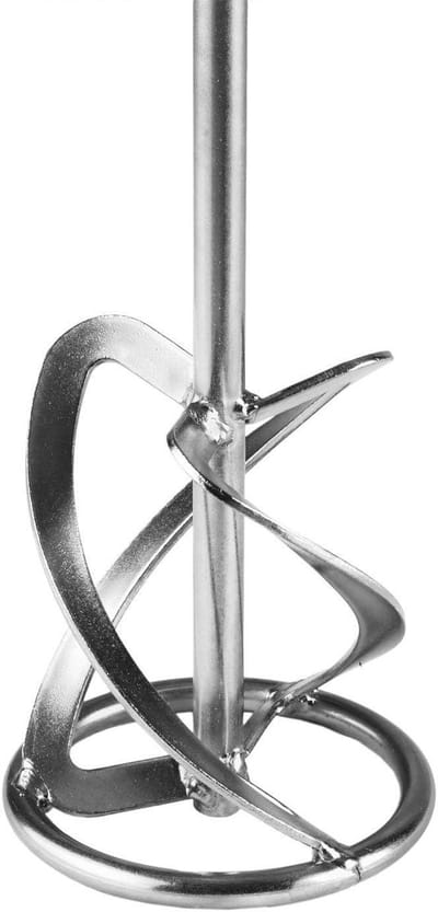 Mortelmengkraan - Roerstaaf Roerwerk - Materiaal Mengen - Linkse Schroefdraad - 140x740mm - Zilver