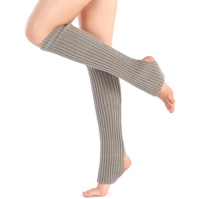 Guêtres Tricotées pour Femmes Couvre-Pieds Danse Latine Sport Japonais Lolita Y2K Chaussettes Empilées Automne Hiver Chaussettes au Crochet Jambières One Size