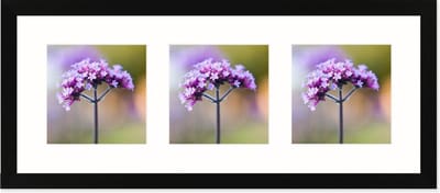 SecaDesign Anima Drieluik Fotolijst - Fotomaat 13x13 cm - Zwart