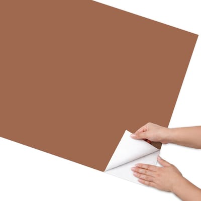 Coloray Meubel Wrap Folie - Bruin Meubelfolie - 75x150 cm - Meubel Wrap Folie Donkeroranje - Plakfolie Meubels - Minimalist Meubelfolie - Decoratiefolie Zelfklevend - Slaapkamer decoratie - Achtergronden en patronen