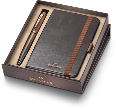 Sheaffer balpen - giftset 100 9374 - Coffee Edition - met klein notitieboek