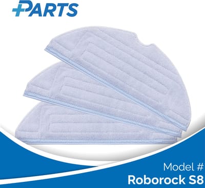 Roborock S8 Dweilpads (3 Stuks, Plus.Parts® alternatief voor 8.02.0081)