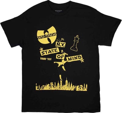 WuTang Clan - Tour '23 NY State Of Mind Heren T-shirt - S - Zwart
