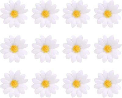 Dailygoods - 12 stuks Witte Madeliefjes Haarspeldjes - Bloem accessoires voor bruiden en vrouwen