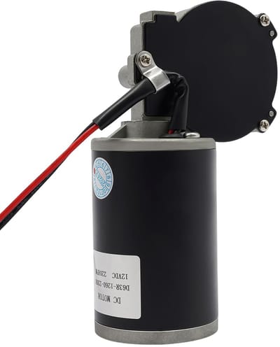 DC Transmissiemotor - Elektrische Motor - Machines Aandrijven - Hoge Efficiëntie - 63 mm Diameter - Zwart Zilver