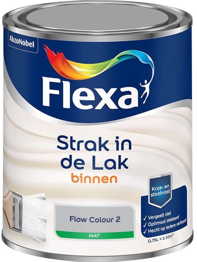 Flexa - Strak In De Lak Binnenlak Mat - Flow Colour 2 - Mengverf - 750 Ml